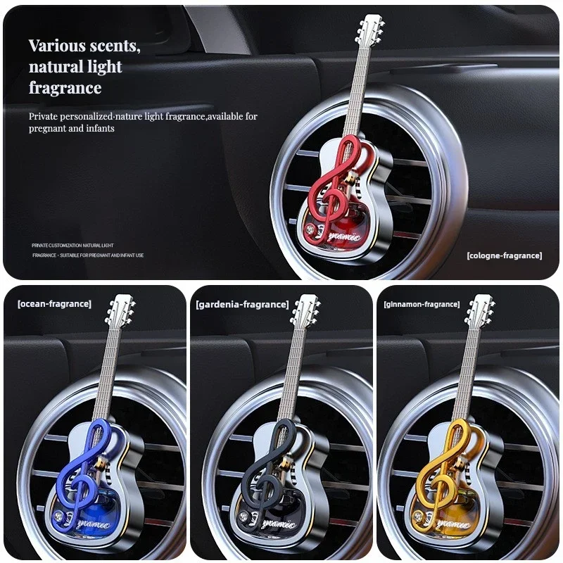 Creative Interior Decorations Guitar Styling Car Perfume Air Vent Fragrance Long-Lasting Air Freshener Car Accessories