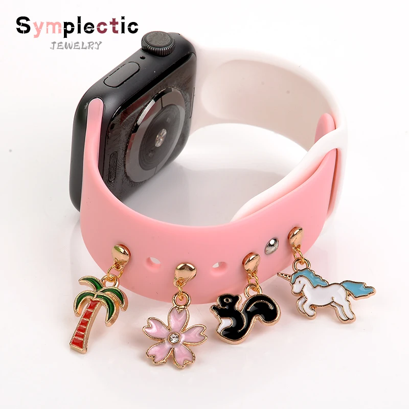 

Watchband Decorative Charms for iwatch Strap Silicone Bracelet Metal Nails Jewelry Charm Stud Accessories for Apple Watch Band