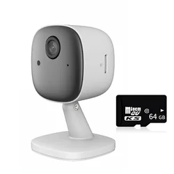 8K Ultra HD WiFi Indoor Security Camera with Audio and Infrared Night Vision (With 64GB card)