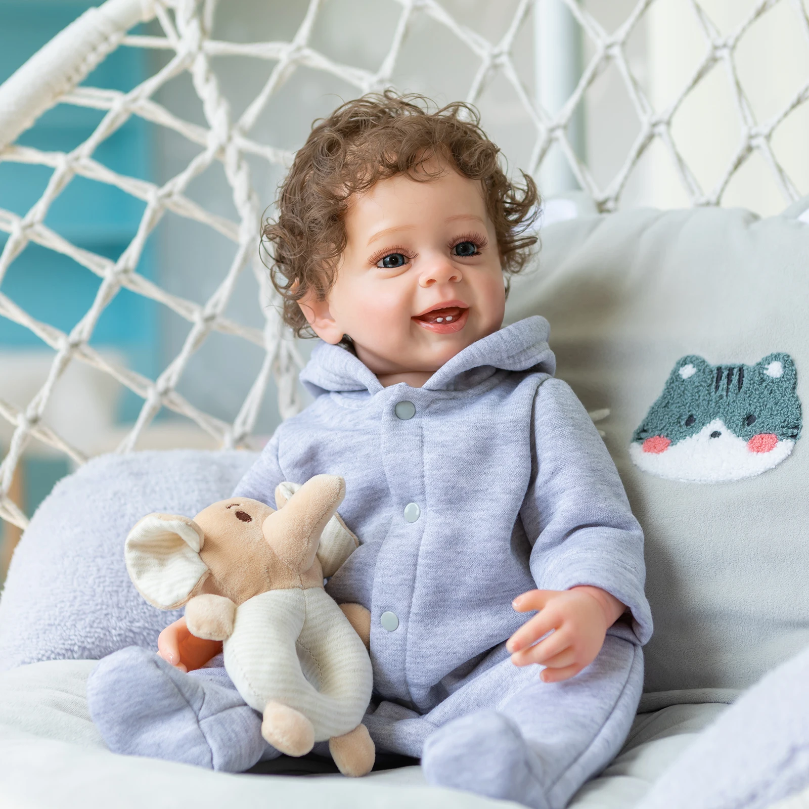 

Boy Baby Reborn Full Silicone Vinyl Doll 22 Inch Waterproof Bebe Reborn Menino Bonecas creative personality gift