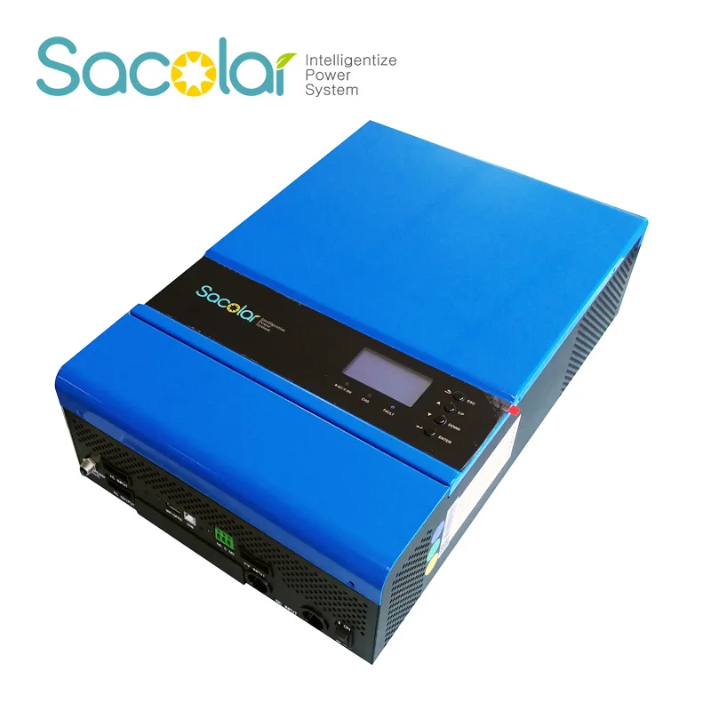 Sacolar 12V O 24V 48V Off Grid Solar Power Dc-Ac Inverter Con Caricatore Mppt