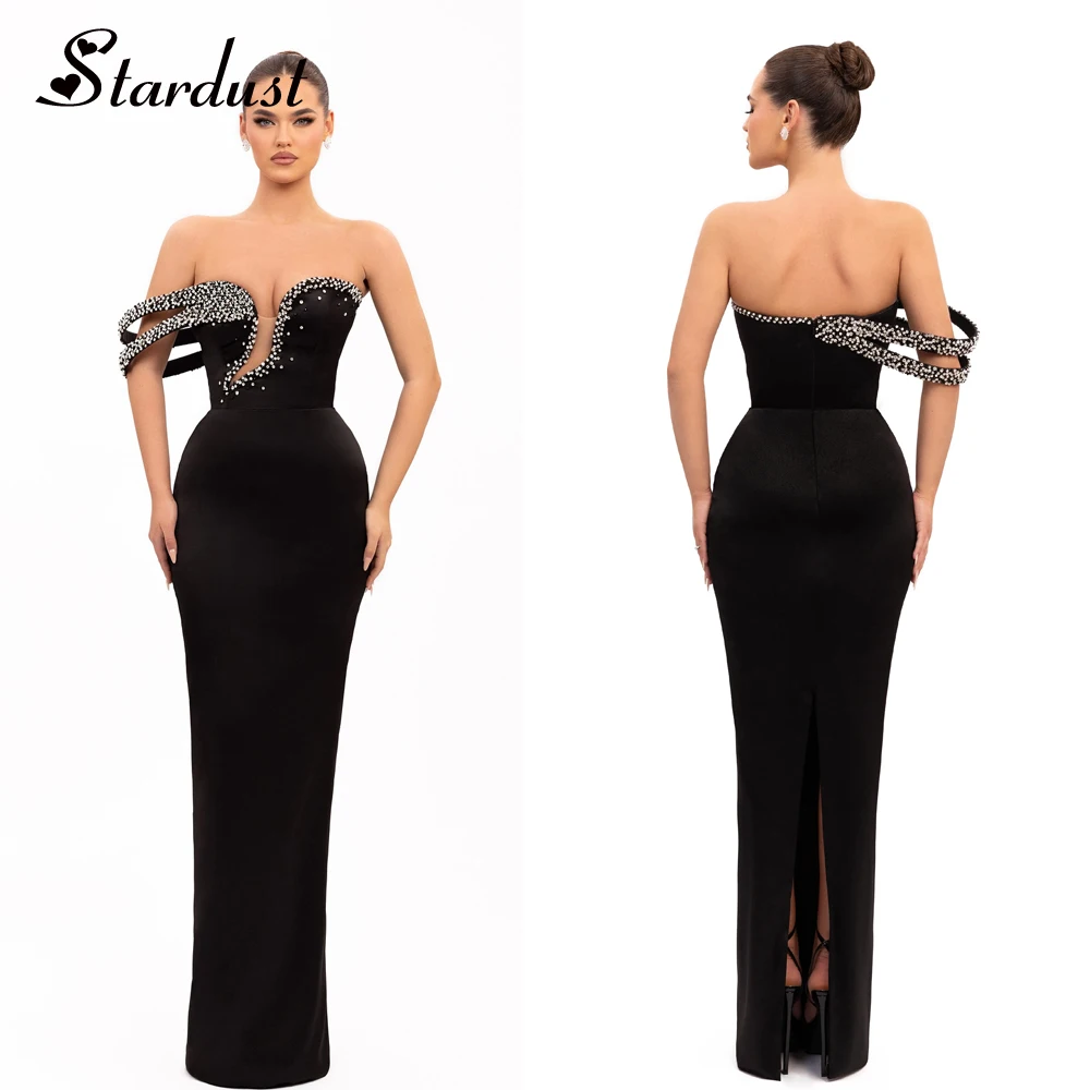 Red Satin Formal Evening Dresses Detachable Drapes Train Sexy Party Gown Saudi Arabric Prom Dress For Women