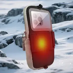 Thermal Heated Waterproof Snowproof Phone Pouch for Winter Outdoor Activities