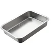 304 stainless steel plate tray rectangular square oven tray baking pot dish deep Japanese barbecue bbq cafeteria Storage trays 2