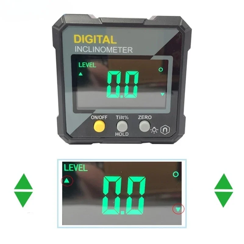 Digital Angle Finder Box Inclinometer with LCD Display, Magnetic Base for Woodworking, Construction, and Metalworking Magnetic I