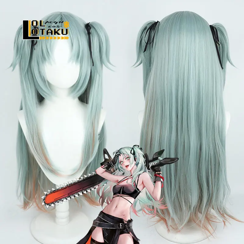 

Wendy Cosplay Wig Path To Nowhere Green Orange Mixed Pigtail 85cm Long Synthetic Hair Role Play Halloween Party Carnival