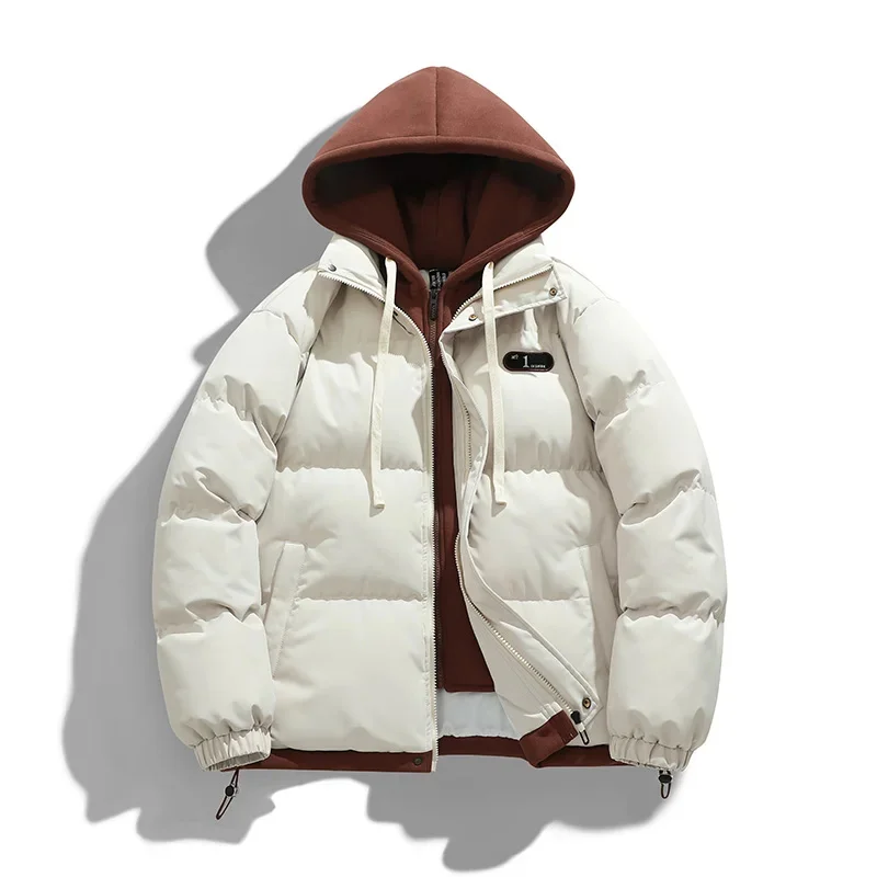 Description Picture 2 of itemMen Hooded Thick Warm Colorful Bubble Coat Winter Jacket 2024 Mens Streetwear Hip Hop Parka Korean Black Clothes Puffer Jackets