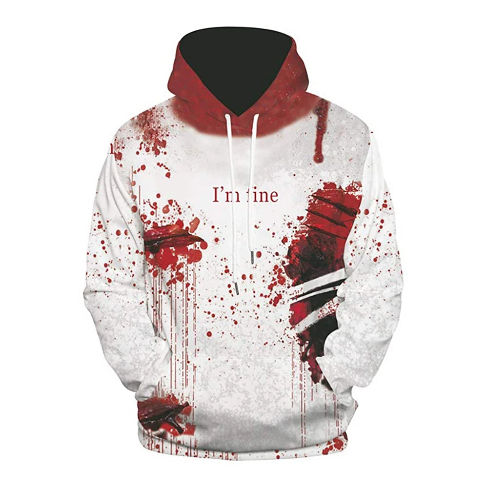 thumbnail image 1 of Sudadera con capucha con estampado 3D de calavera con sangre que gotea, sudadera con capucha para hombre, ropa de calle unisex, chándales casuales, estilo 4, 1 of 5