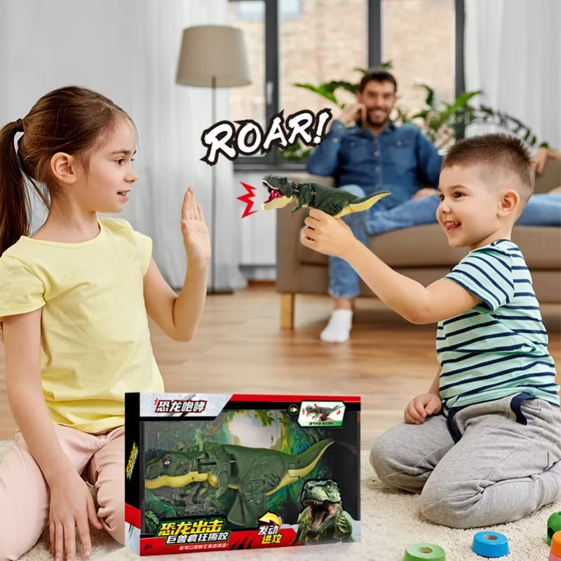 

Новые креативные детские игрушки, нажимные динозавры, стимулирующие движущиеся телескопические головы и хвост, подарок динозавра