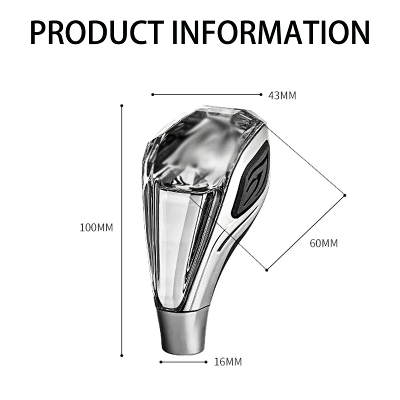 Support dropshipping, crystal gear shift, LED suitable for 8-10-12MM diameter, u