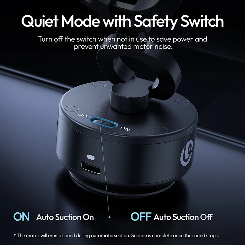 Ulanzi SK-22 Clip-On Electric Suction Cup MagMount 360° Rotation for Car Window Kitchen Dressing Table Smartphone Photography