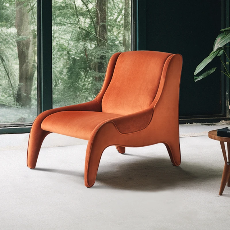 

Retro Style Single Armchair Master Original Design High-Grade Flannel Couch