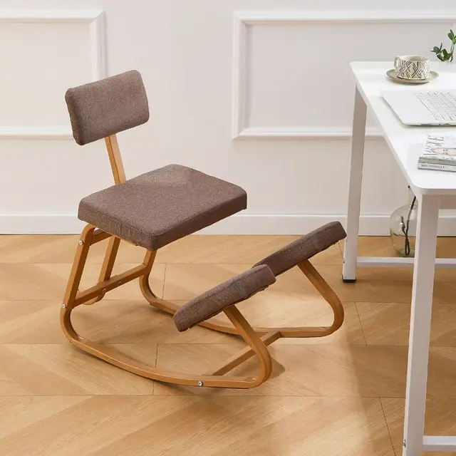 Original Ergonomic Kneeling Chair Stool Home Office Furniture Ergonomic Rocking Wooden Kneeling Computer Posture Chair 2