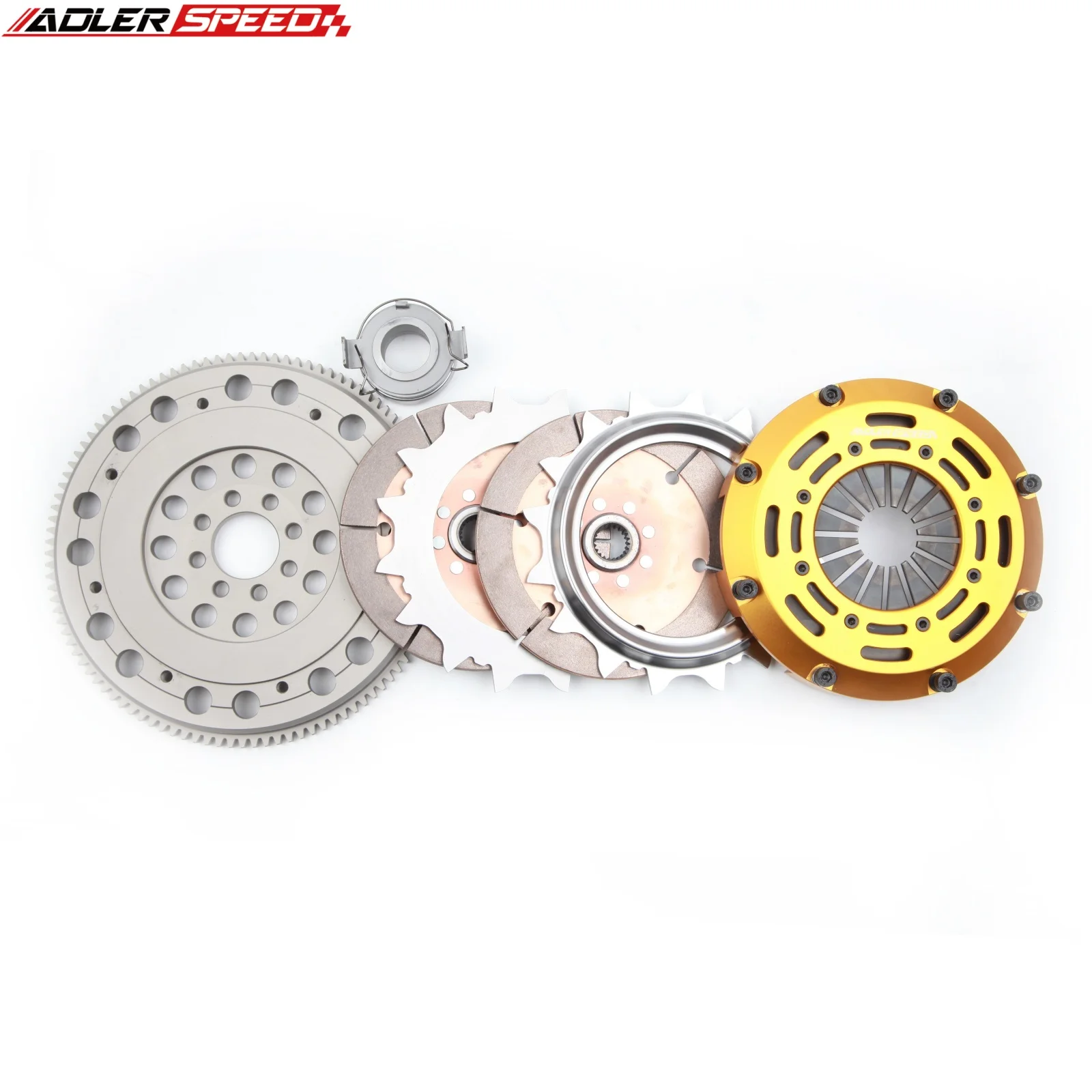 ADLERSPEED 7.25(185mm) 레이싱 클러치 트윈 디스크 키트 & 플라이휠 (토요타 매트릭스 XR-S 바이브 GT 1.8L 2ZZGE 6단 변속기용)