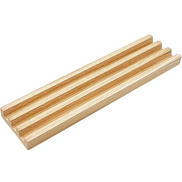 Wooden Anti-slip Base Tray for Domino Game Accessories Multi-function Design Natural Wood Storage Organizer Family Fun Wooden 6