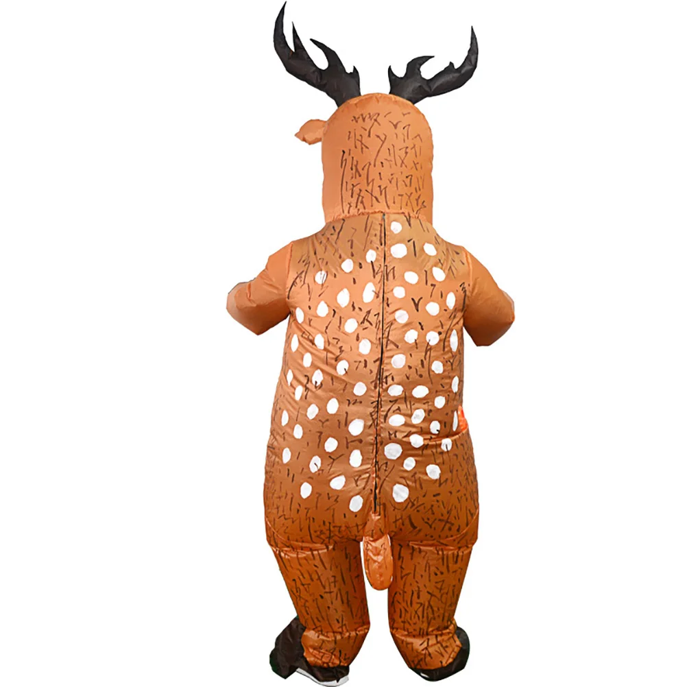 

Elk Inflatable Suit Costume Adult Cosplay Jumpsuit Deer Makeup Christmas 190t Polyester Party Fancy Dress Man Outfit Ornament