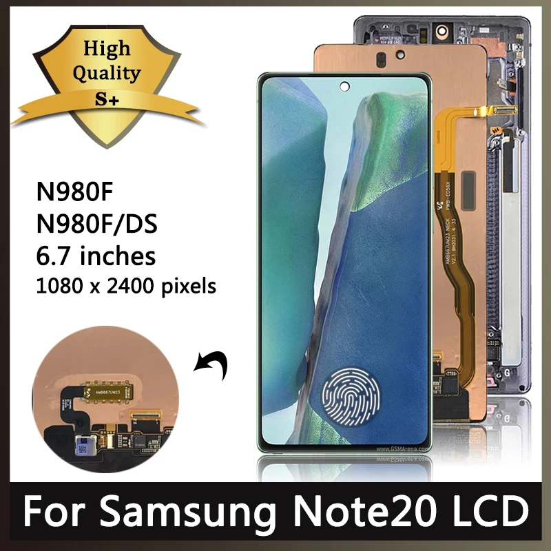 

Super AMOLED Note20 LCD Replacement For Samsung Note 20 N980 N980F SN980F/DS N981B LCD Display Touch Screen Digitizer Assembly