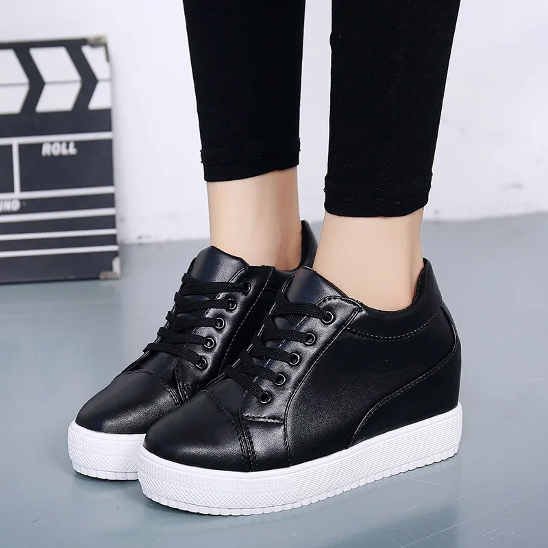 2022 Hot White Hidden Wedge Heels sneakers Casual Shoes Woman high Platform Shoes Women's High heels wedges Shoes For Women 