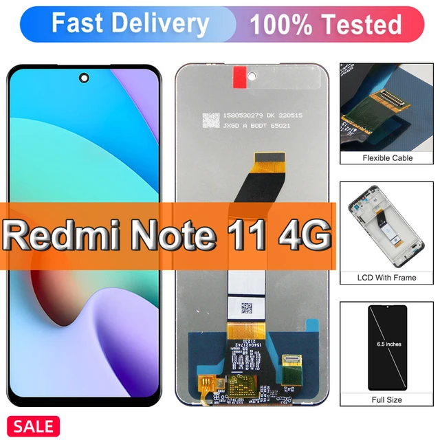 Pantalla LCD de 6,6 pulgadas para Xiaomi Redmi Note 11, montaje de  digitalizador con pantalla táctil, versión China - AliExpress