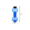 500ML 2Pcs Dumbbell Cup Sports Water Bottles Leakproof Portable Plastic Bottle Home Gym Fitness Equipment Unisex Black Red 3