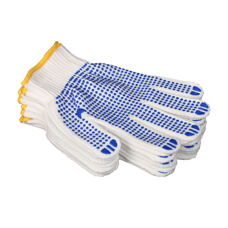 1/5/10 pairs of household gardening labor protection elastic rubber dot gloves work anti-slip wear-resistant Mittens