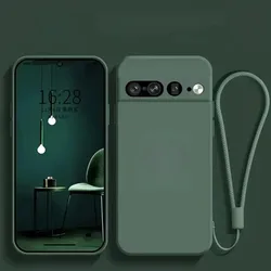 Enhanced Silicone Anti - Fall Wrist Strap Protective Case with Shockproof Design - Google Pixel 11 (Dark Green)