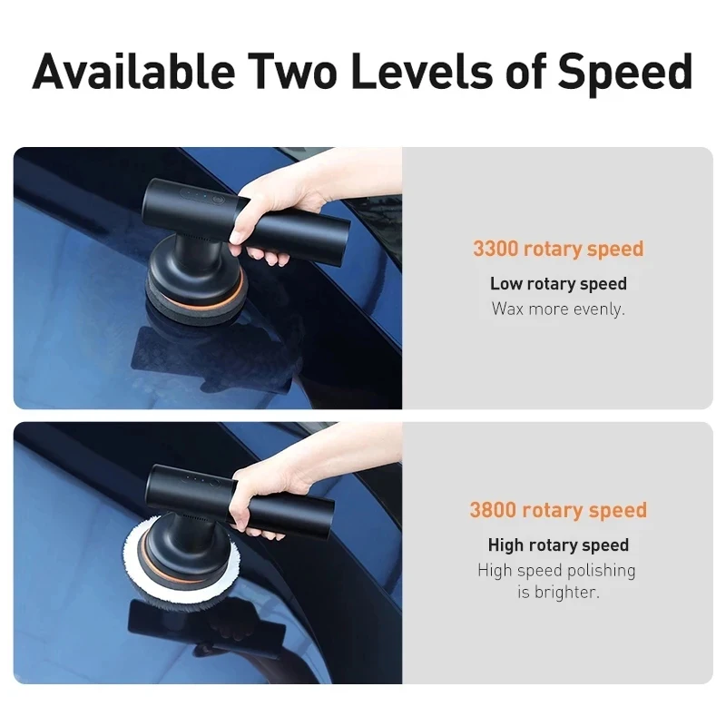 Xiaomi Baseus Radio Waxer Car Polisher Waxing Locomotive on-board Polishing Car with Accessories Home Variable Speed Auto Waxer