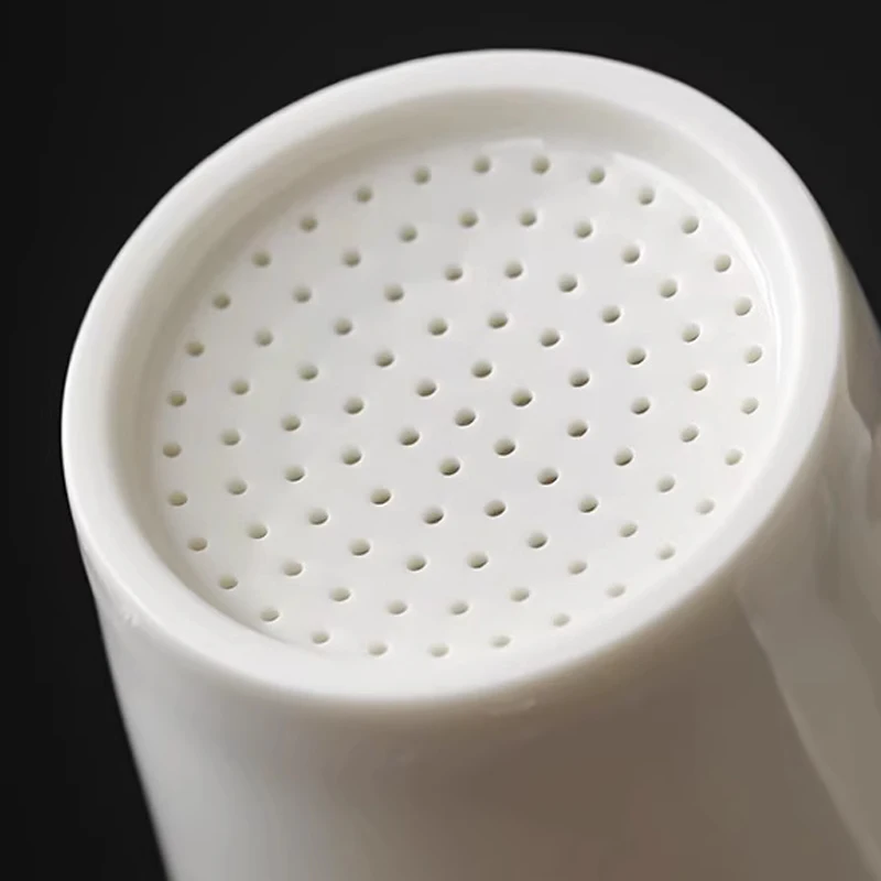 Chinese Style Ceramic Mugs, Home Personal Office Creative Teacup With Cover, Filtered Tea Water Separation, Tea Cups, 330ml, 1Pc