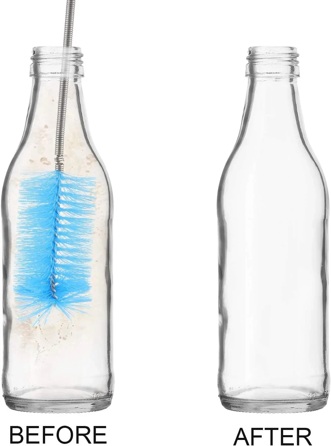 Aquarium Cleaning Brush for Water Filter Pump Lily Pipe Air Tube Hose Stainless Steel Fish Tank Brush Water Pump Accessories 4