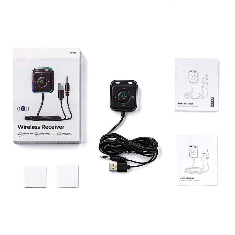 

Bluetooth-совместимый стереоприемник-передатчик Беспроводной адаптер AUX USB 3,5 мм XXFF