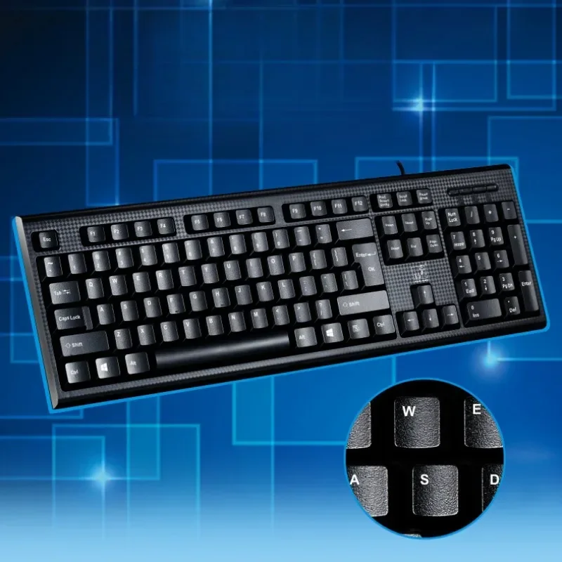 104 Keys Wired Computer Keyboard Full-Size Mechanical Gaming Keyboard For Desktop Laptop Tablet Compatible with Windows, macOS