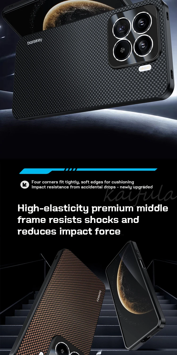 Carbon Fiber Kevlar Pattern Phone Case Image 6
