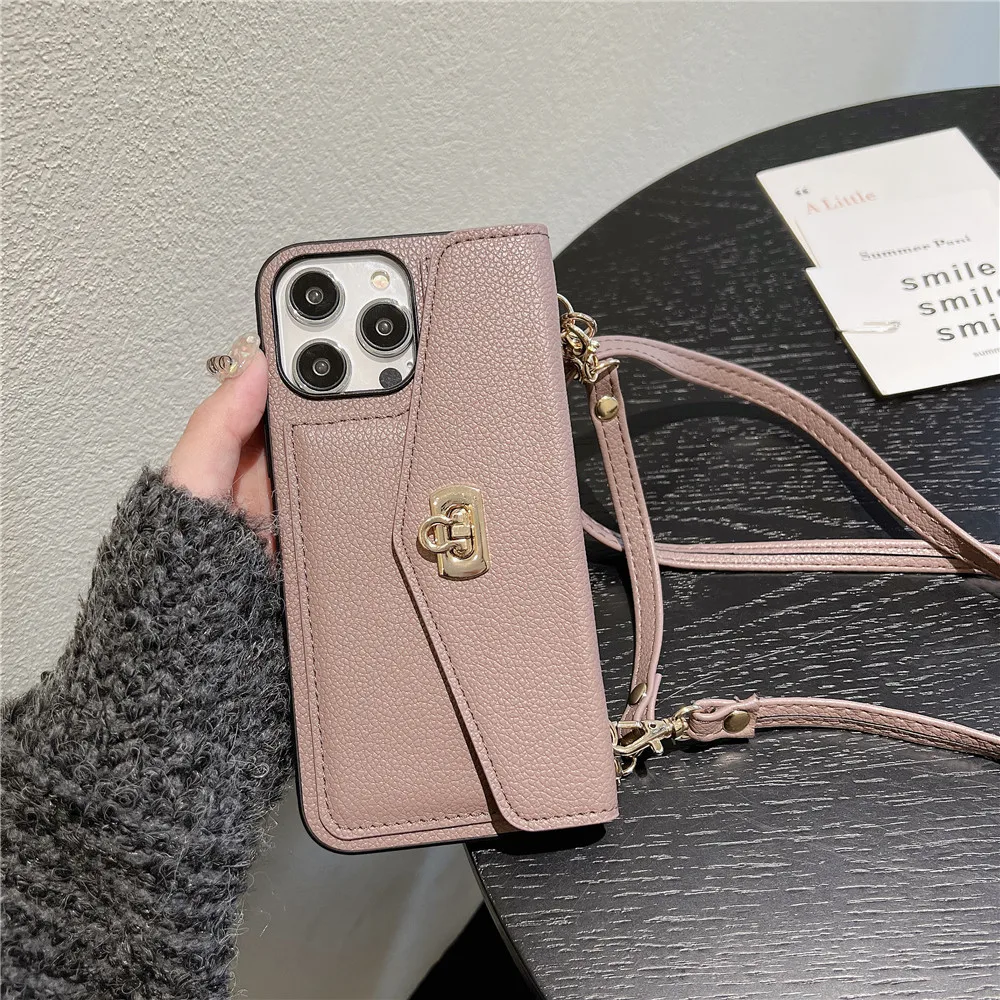 Designer Crossbody Card Wallet Phone Cases For IPhone 15 14 15Pro 14Pro  14Plus 14ProMax 13 13Pro 13ProMax 12 11 X XR XS Luxury Handbag Case With  Card Slot Shoulder Strap From Huada3698, $2.48