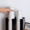 Popular Black Coffee Cup Dispenser Vertical Compartments Bar Counter Cup Storage Holder Durable Sturdy Cup Lid Holder 5