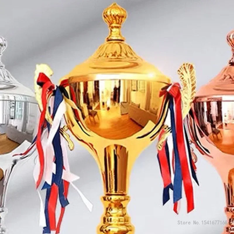 customized Large Metal Trophy, Commercial Covered Souvenir Universal Trophy, Customizable Home Decoration, 40CM, 45CM, 50CM, 1Pc