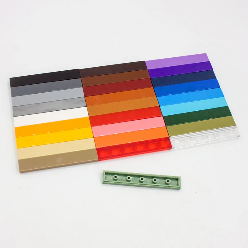 

100pcs Bulk Building Blocks Figure Bricks Smooth 1x6 11 Colors Educational Creative Size Compatible With Brand Toys for Children