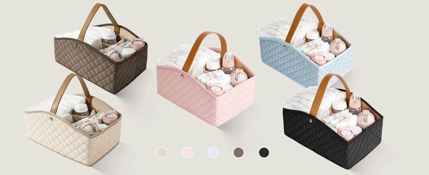 Gift for Baby Shower, Car Caddy Organizer, Nursery Diaper Organizer, Portable Diaper Storage