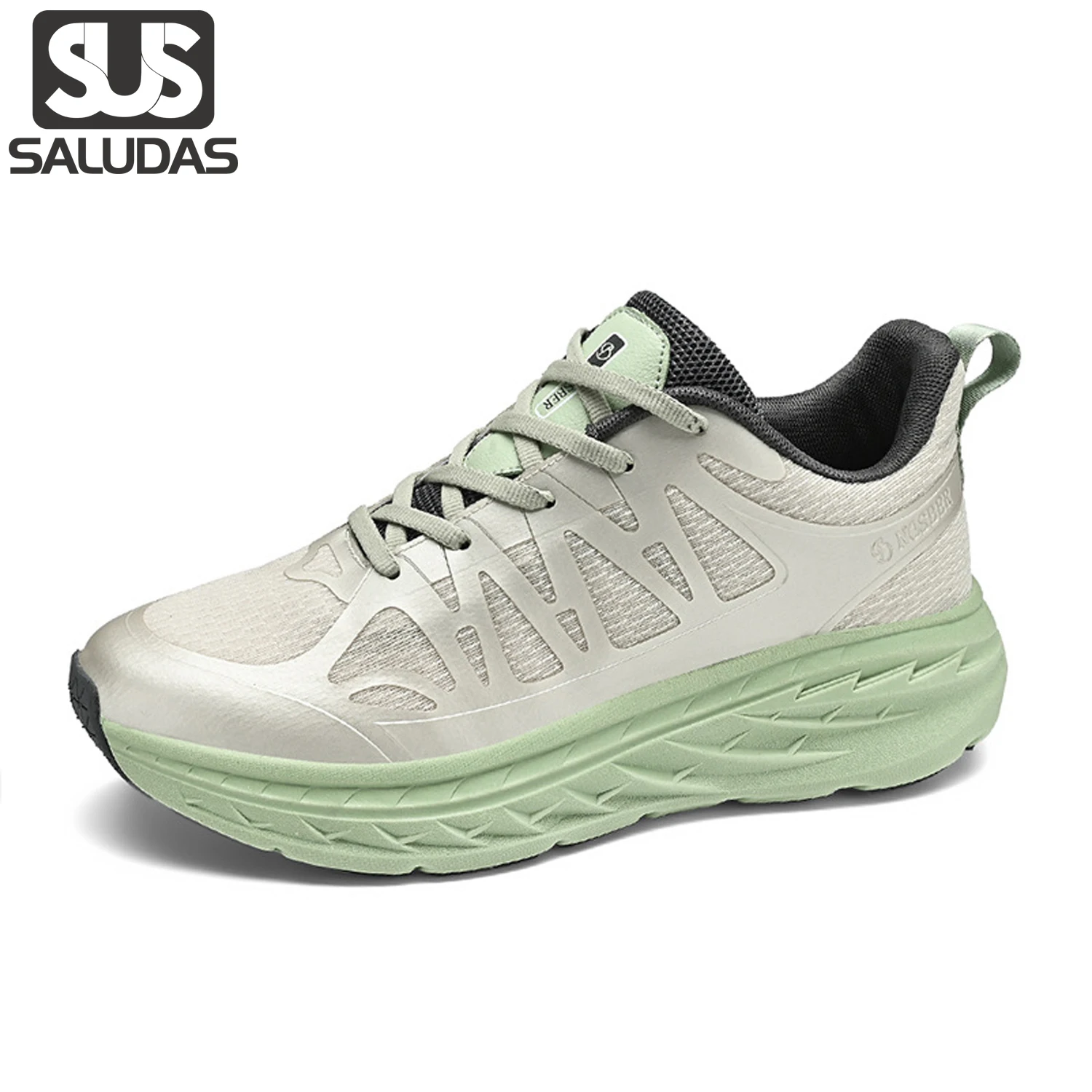 

SALUDAS Running Shoes Men and Women Marathon Sports Running Sneakers Thick Sole Cushioning Outdoor Unisex Casual Sports Shoes