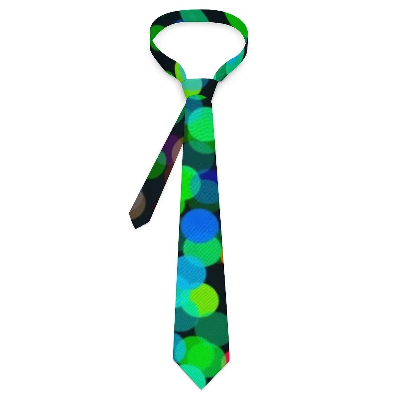 

Rainbow Polka Dot Tie Dotty Night Design Neck Ties Classic Elegant Collar Tie For Unisex Adult Business Necktie Accessories