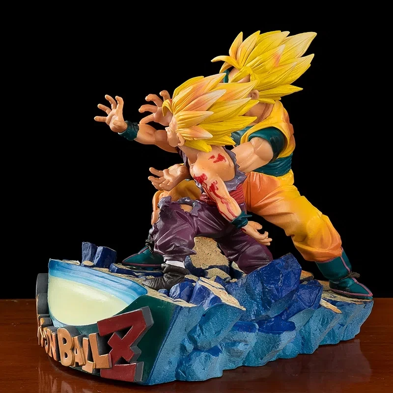 Anime Dragon Ball Z Figures Father and Son Shock Wave Son Goku Gohan Action Figure Doll Anime PVC Collection Burdock Model Toys