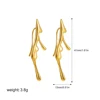 Ins-Boucles d'Oreilles Irrégulières Plaquées Or 18K pour Femme, Piercing Goutte d'Eau, Long Grimpeur, Cartilage, Nouveauté, Cadeaux