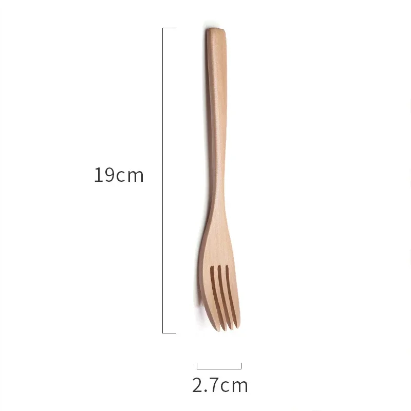 Wooden Tableware Set Cloth Bag Spoon Chopsticks Fork Cutlery Dinnerware Portable Travel Environment Students Kitchen Accessories cutlery set western style cutlery set picnic cutlery set picnic tableware camping cutlery set wooden cutlery set