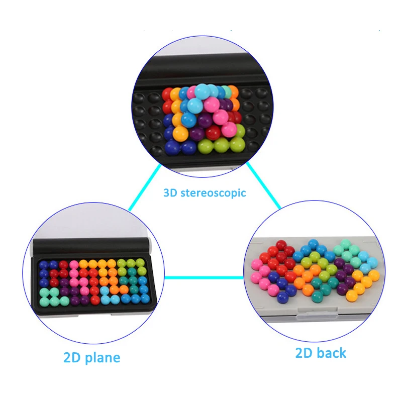 1Box Magic Beads Travel Game for Kids and Adults a Cognitive Skill-Building Brain Game Kids Montessori Toys