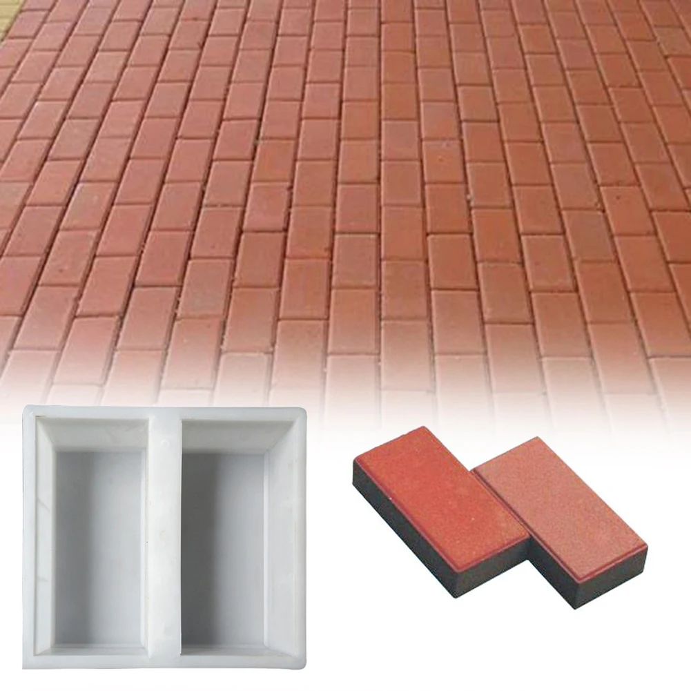 Brick Stone Mold 1-4PCS for Garden Pavement Courtyard Walkway Path Concrete DIY Paving Cement Road Brick for Garden Decor