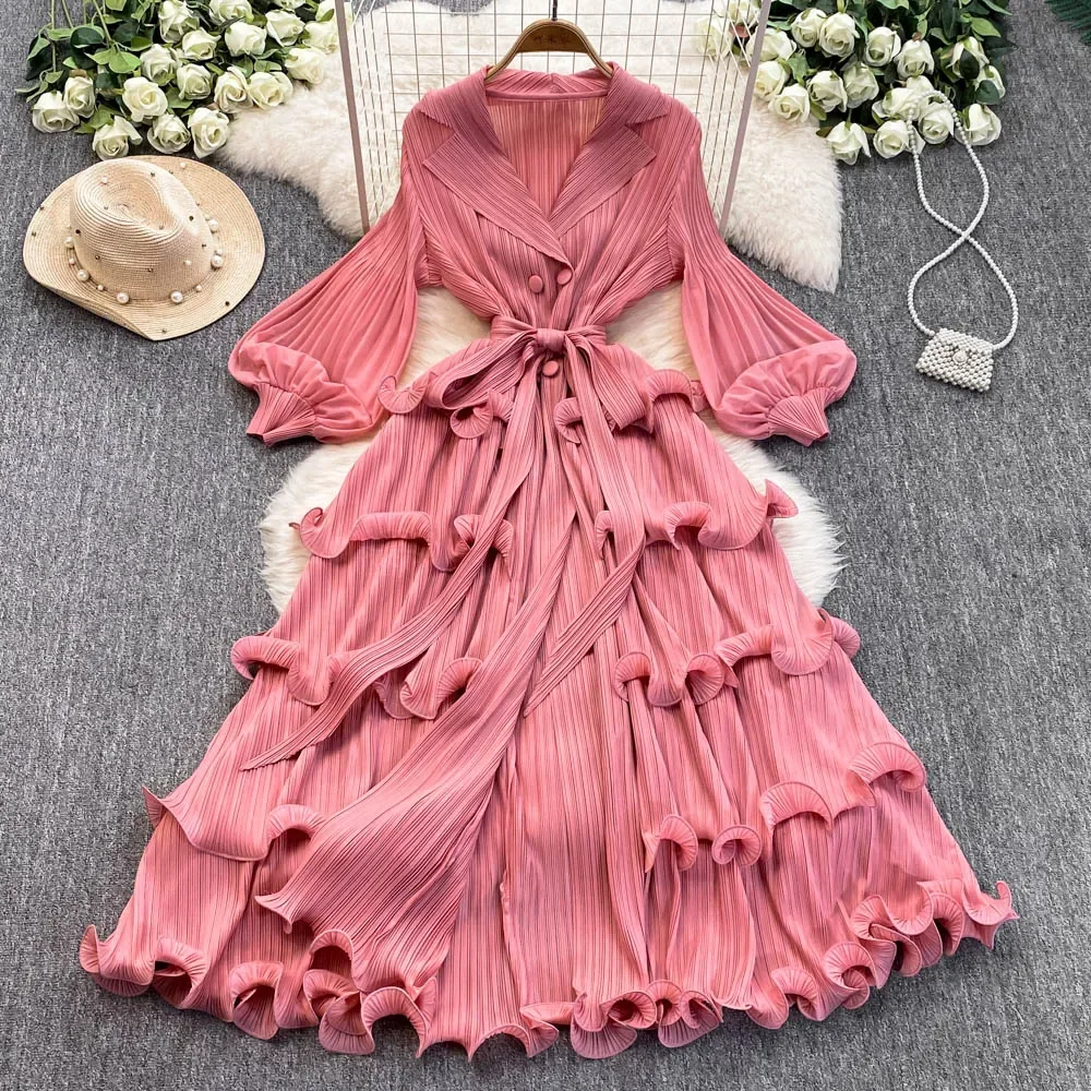 أنيقة طويلة الأكمام محززة الرقبة شيك ضمادة الأزياء...