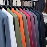 100% pur coton automne et hiver hommes mode sport marque brodé poney à manches longues POLO affaires t-shirt style décontracté 4