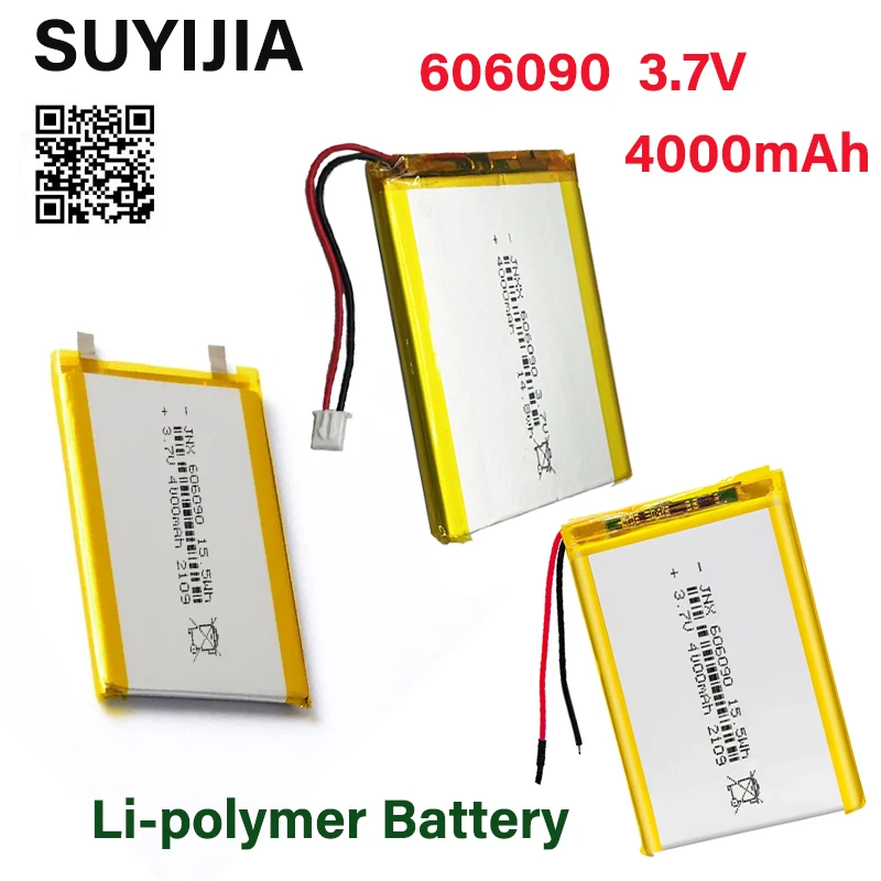 606090 3,7 V 4000mAh литий-полимерная литиевая батарея для внешнего аккумулятора, солнечная батарея MP4 PSP PAD машинка для навигации
