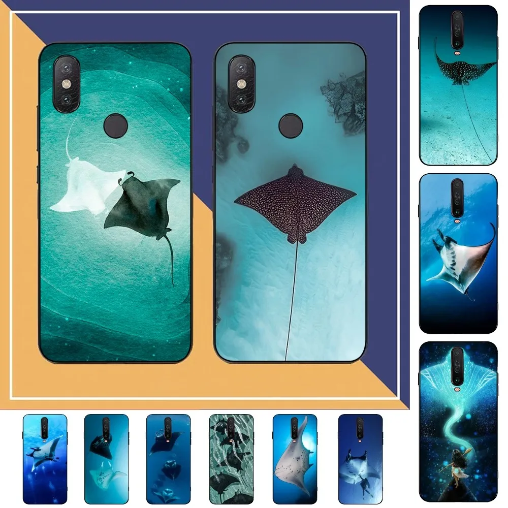 Custodia Per Telefono Animale Manta Ray Per Redmi Note 4X5 A 6 7 8 Pro T 9 Pro 9S 10 Pro 11 Pro 11S 11Epro Pocom3Pro