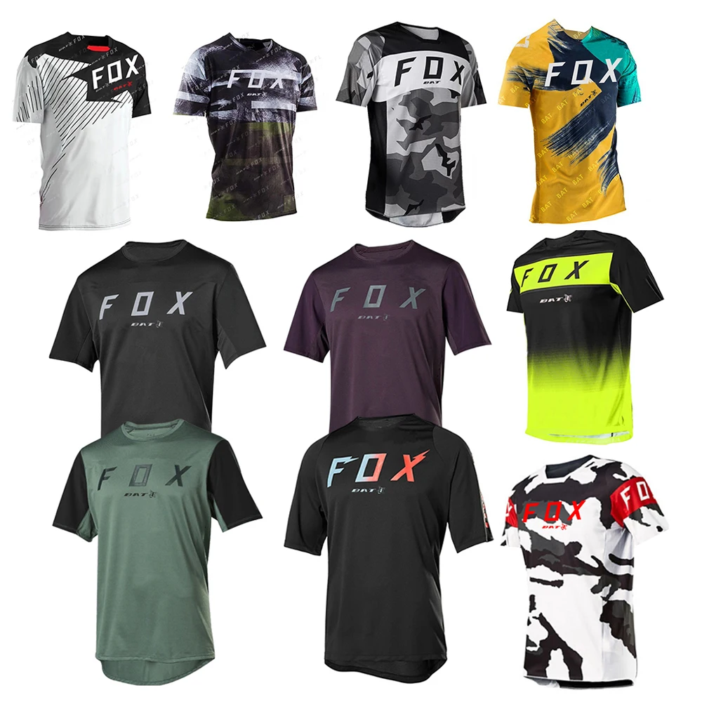 Cycling Jersey Men's Downhill BAT FOX MTB Mountain Bike Shirts Offroad DH Motorcycle Racing Off-Road Bicycle