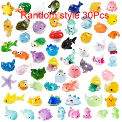 Ocean Resin Miniature Sea Animal Figurines - Aquarium Ornaments and Home Decor (Random style 30Pcs)